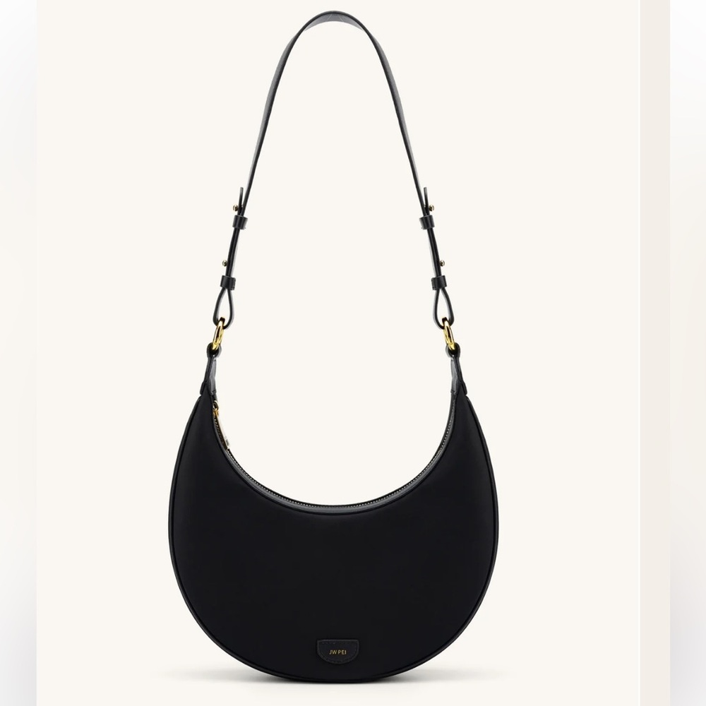 JW PEI Carly Nylon Saddle Shoulder Bag Black